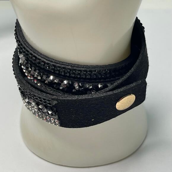 wrap bracelet black suede gray white boho bohemian versatile trendy jewelry - Picture 2 of 13